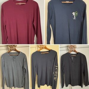 5 Men's Long Sleeve Shirts - J Crew, Old Navy, Lucky Brand